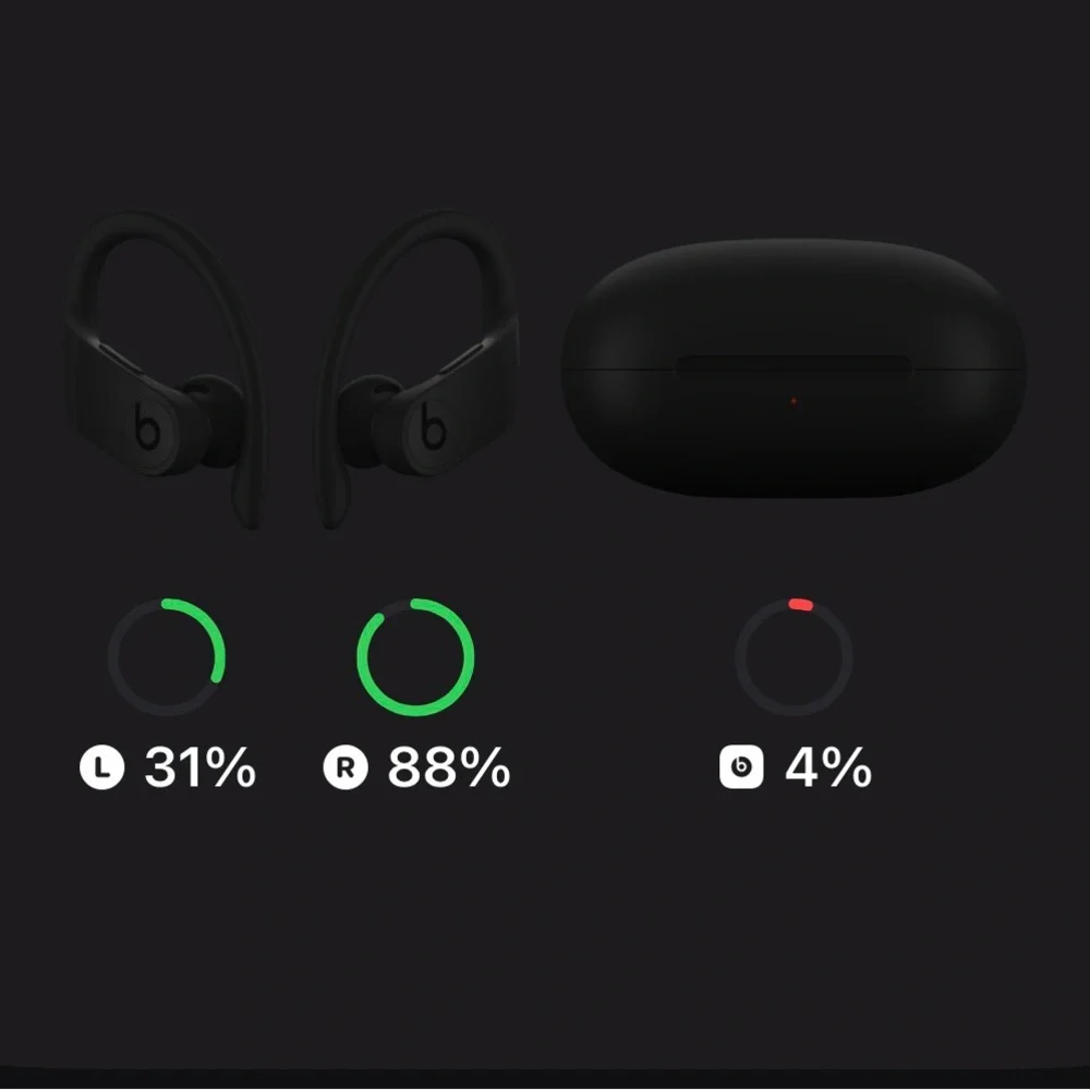 Beats by Dre Powerbeats Wireless Earbuds in Black with Charging Case - Picture 8 of 9